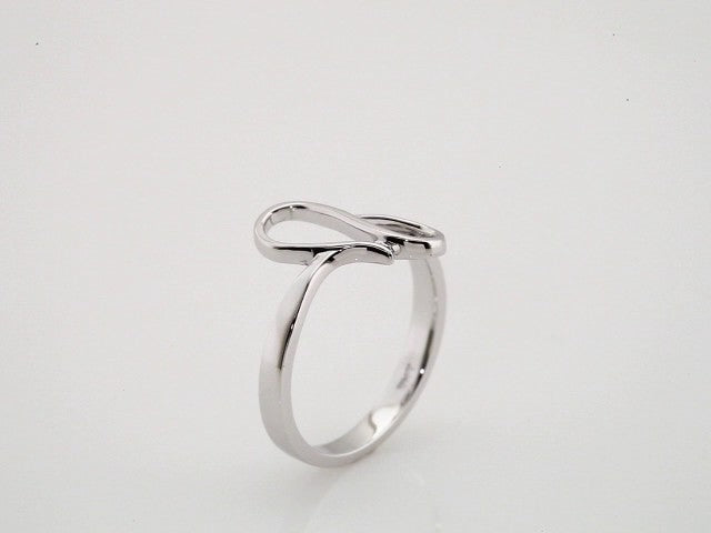 14K White Freeform Ring