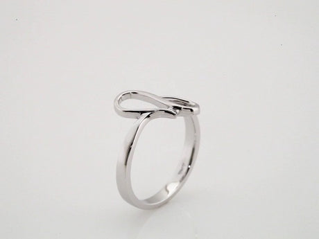 14K White Freeform Ring