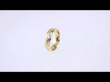 14K Yellow Gold 1/10 CTW Natural Diamond Comfort-Fit 6 mm Half Round Band Size 10
