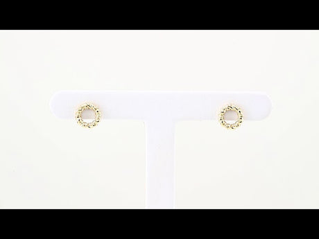 14K Yellow 9.4 mm Circle Rope Earrings