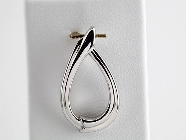 14K White Freeform Pendant