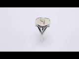 Sterling Silver 13.2x8.6 mm Oval Signet Ring