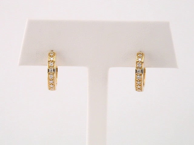 14K Yellow Gold 1/5 CTW Natural Diamond 14 mm Hoop Earrings
