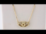 14K Yellow Evil Eye 18" Necklace