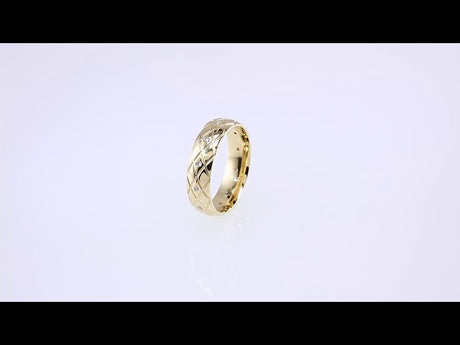 14K Yellow Gold 1/10 CTW Natural Diamond Comfort-Fit 6 mm Half Round Band Size 10