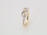 14K Yellow/White 1/10 CTW Natural Diamond Infinity-Inspired Ring