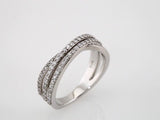 14K White 1/2 CTW Natural Diamond Criss-Cross Ring