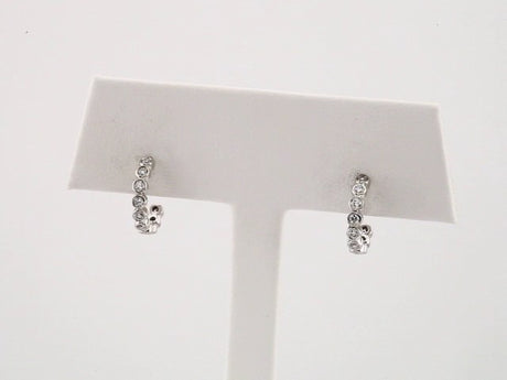14K White Gold 1/4 CTW Natural Diamond 11.1 mm Hoop Earrings
