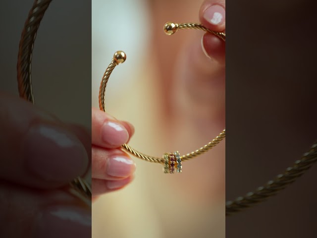 14K Yellow Gold-Filled 3 mm Cuff 6 7/10" Bracelet