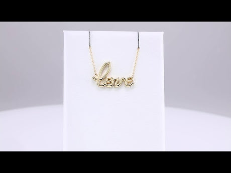14K Yellow Gold Love 18" Necklace