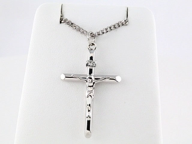 Sterling Silver Crucifix 24" Necklace