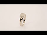 14K White Gold 7 mm Square Signet Ring