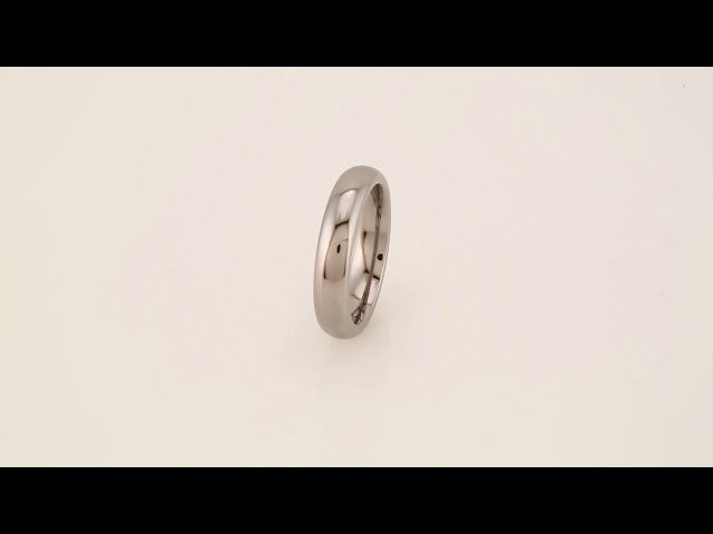 Tungsten 4 mm Comfort-Fit Half Round Band Size 7.5