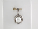 14K White Gold Cultured White Freshwater Pearl Pendant