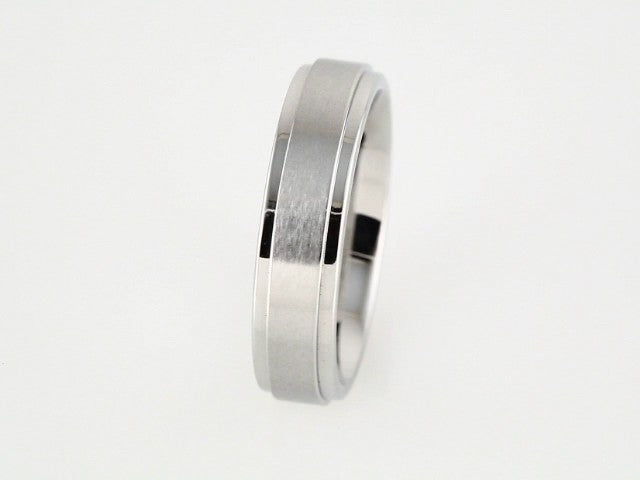 Cobalt 6 mm Satin Finished Ridged Band