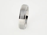 Cobalt 6 mm Satin Finished Ridged Band