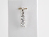 14K White Gold 1/2 CTW Natural Diamond Three-Stone Pendant