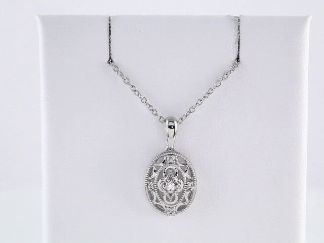 Sterling Silver .05 CTW Natural Diamond 18" Necklace