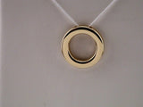 14K Yellow 13 mm Circle Slide Pendant