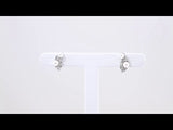 14K White Gold Cultured White Akoya Pearls & 1/2 CTW Natural Diamond Earrings