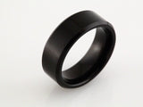 Black PVD Tungsten 8.3 mm Beveled-Edge Inlay Band
