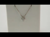 14K White Gold 1/6 CTW Natural Diamond Cross 16-18" Necklace