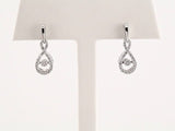 14K White Gold 3/8 CTW Natural Mystara Diamonds® Infinity-Inspired Earrings