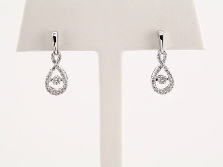 14K White Gold 3/8 CTW Natural Mystara Diamonds® Infinity-Inspired Earrings
