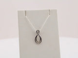 14K White 22x11 mm Infinity-Inspired Pendant