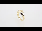 14K Yellow Gold  .06 CTW Natural Diamond 8.6 mm Round Signet Ring