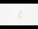 14K Rose Gold Cultured White Freshwater Pearl & .03 CTW Natural Diamond Stackable Ring