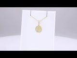14K Yellow Gold 1/10 CTW Natural Diamond Crescent Moon 16-18" Necklace 
