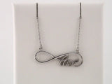 Sterling Silver 27.5x8.4 mm Infinity-Inspired Love 17" Necklace