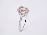 14K White Natural Morganite & 1/5 CTW Natural Diamond Ring