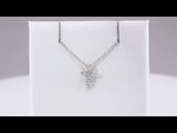 14K White 1/4 CTW Natural Diamond Cross 16-18" Necklace