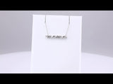 14K White Petite Mama Script 18" Necklace