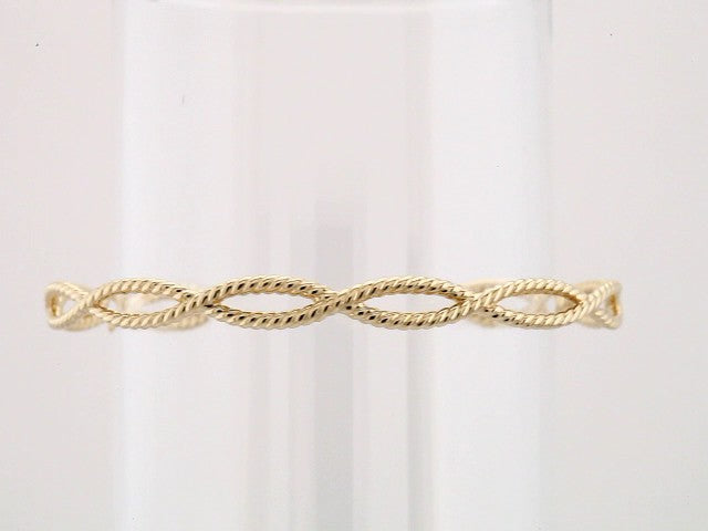 14K Yellow Rope Cuff 7" Bracelet