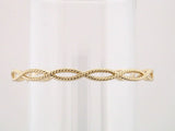 14K Yellow Rope Cuff 7" Bracelet