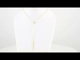 14K Yellow Gold 1/4 CTW Natural Diamond Bar 15-17" Y Necklace