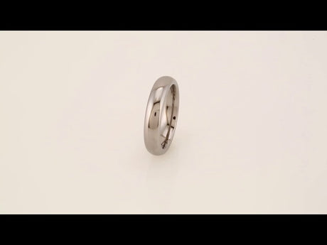 Tungsten 4 mm Comfort-Fit Half Round Band Size 7.5