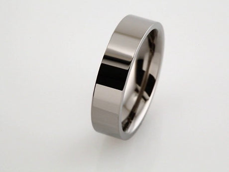 Titanium 6 mm Flat Polished Band