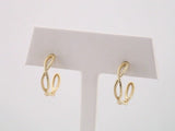 14K Yellow Rope 17 mm Hoop Earrings