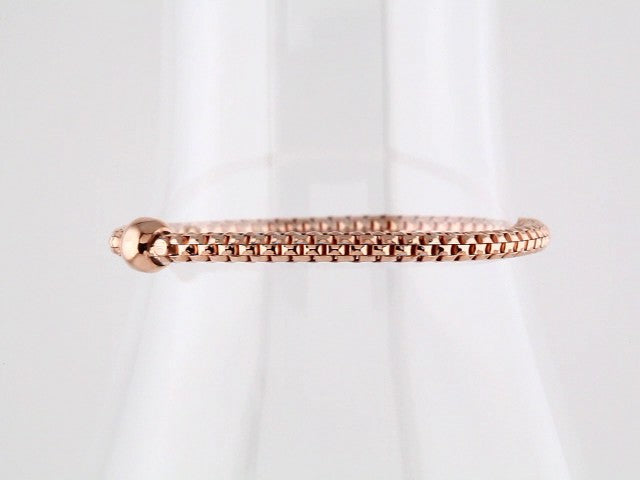 14K Rose Gold-Plated Sterling Silver 4.3 mm Woven Stretch 7" Bracelet