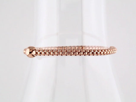 14K Rose Gold-Plated Sterling Silver 4.3 mm Woven Stretch 7" Bracelet