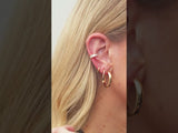 Platinum Hinged 20 mm Hoop Earrings
