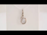 14K White 1/10 CTW Natural Diamond Pendant