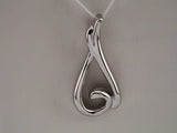 14K White Freeform Pendant