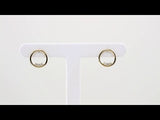 14K Yellow Gold 1/6 CTW Natural Diamond Circle Earrings
