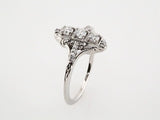 14K White 1/3 CTW Natural Diamond Vintage-Inspired Ring