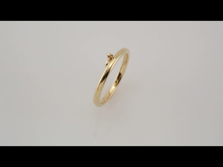 14K Yellow 1/10 CT Natural Diamond Fringe Ring